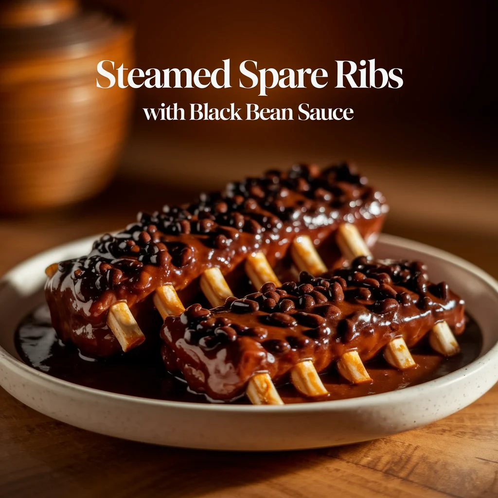 Steamed Spare Ribs with Black Bean Sauce